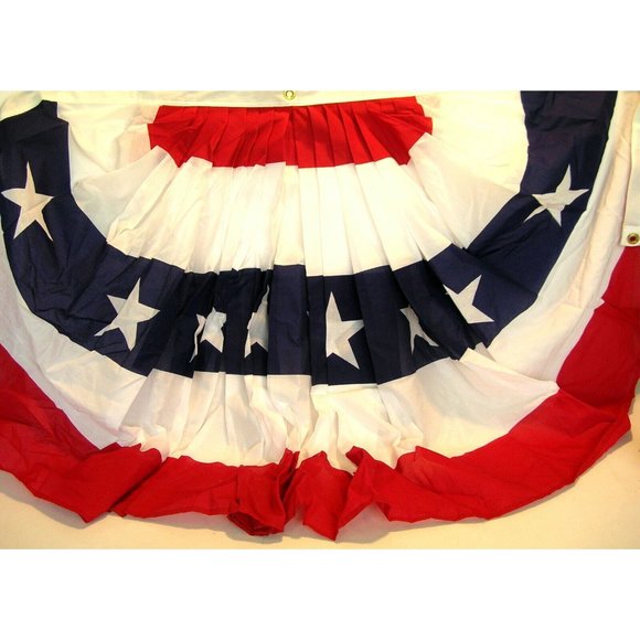 Americana Red White and Blue Fabric Bunting 72" Large NIB - Picture 3 of 6